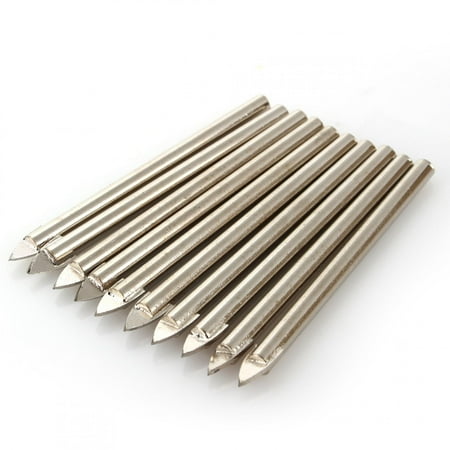 

2024 10Pcs 6mm Tile Glass Ceramic Mirror Tungsten Carbide Drill Bit Set Spear Head
