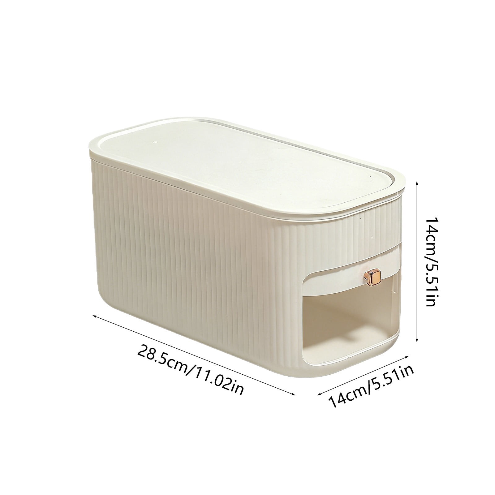 Plastic Egg Organizer Drawer-Style Storage Box For Refrigerator Countertop Holds 30 Eggs 11.2X5.5X5.5 Inch