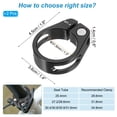 thumbnail image 2 of Uxcell 31.8mm Cycles Bike Seat post Clamp, 2Pcs Aluminum Alloy Seat Tube Clip Bike Quick Release Clamp Black, 2 of 7
