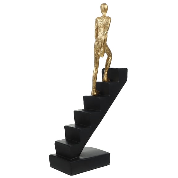 WHAMVOX 1Pack Synthetic Resin Abstract Climb Stair Person Shape Statue for Art Lovers Living Room Decoration