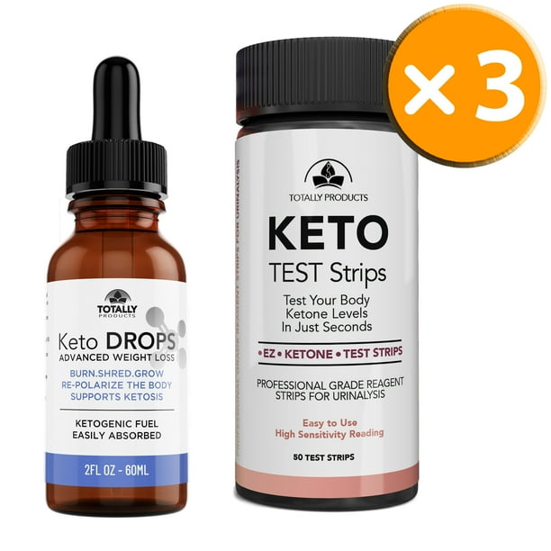 Advanced Keto Drops and Keto Strips Combo Pack (3 sets)