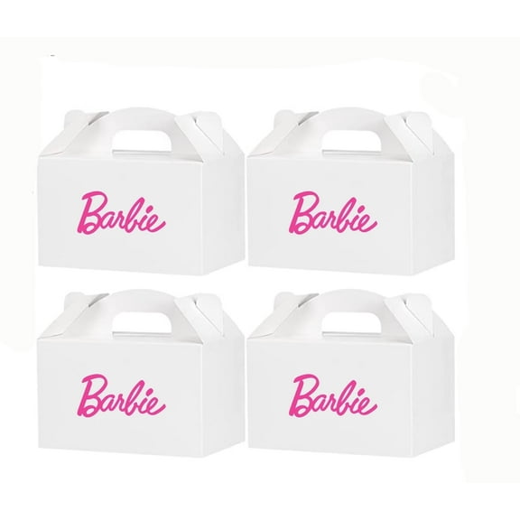 Barbie Cardstock Box White 12 Pack, Party Favors