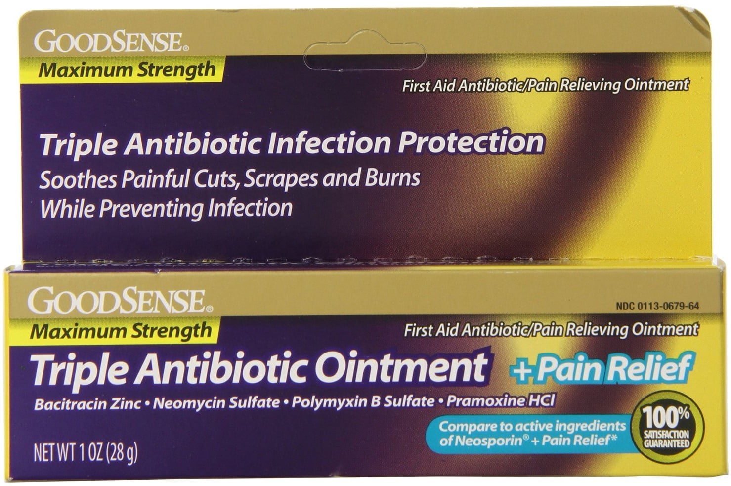 Good Sense Maximum Strength Triple Antibiotic Ointment plus Pain Relief