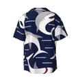 thumbnail image 2 of Sigee Angry Shark Print Men's Shirts Casual Button Down Short Sleeve Summer Beach Shirt Hawaiian Vacation Shirts Tee Shirt-Medium, 2 of 7