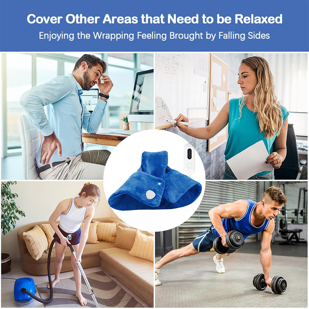 COWIN Electric Heat Pad for Neck and Shoulders, Blue photo 3