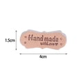 thumbnail image 4 of 50Pcs Handmade Tags, with Holes Decorative Mark Embellishment DIY Crafts, PU Leather Labels for Crocheting Clothes Knitting Supplies Gloves Skin Color, 4 of 8
