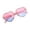 pink blue, variant on 2x Sunglasses UV400 Round Eyeglasses Transparent Eyewear Small for Girls Children Boys Outdoor Gift