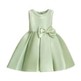 thumbnail image 4 of HJYCHN Girls Dress Sleeveless White Formal Dress with Bow Accent and Back Closure for Kids Dress 7 Years, 4 of 4