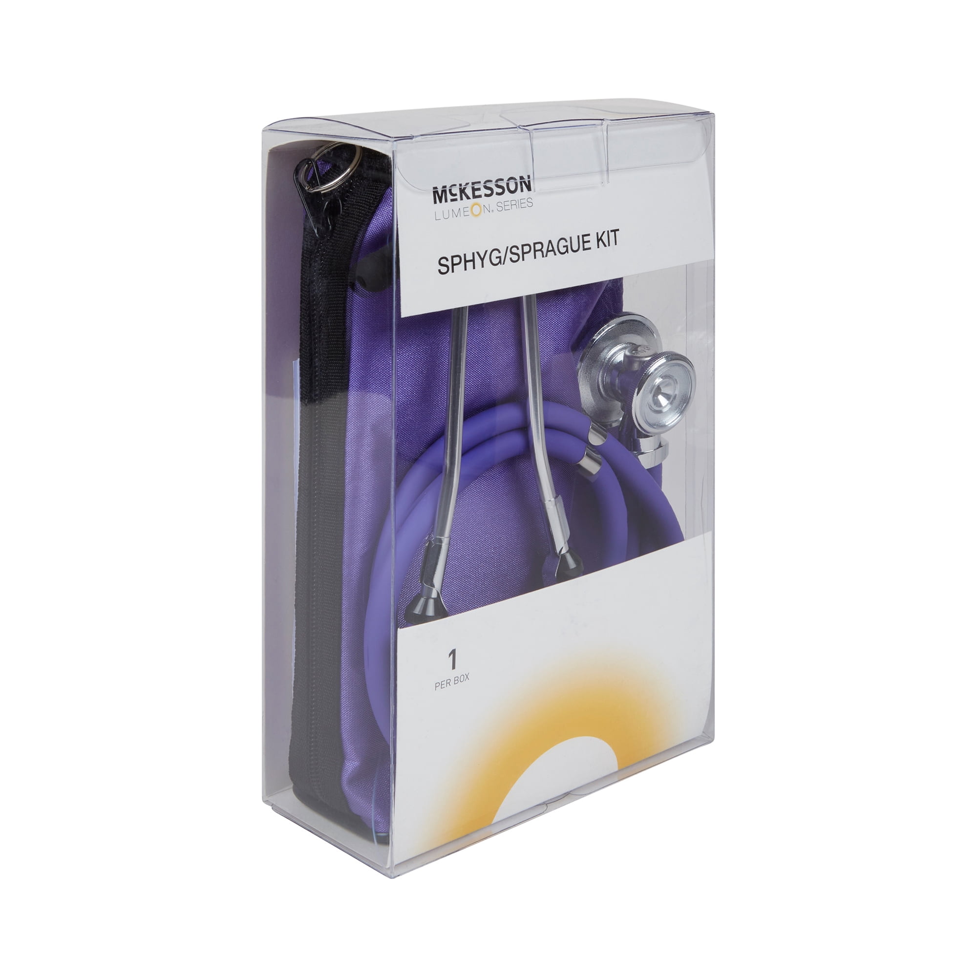 McKesson Aneroid Sphygmomanometer Kit, Blood Pressure Unit and Stethoscope, Purple - Size 11, 1 Ct