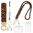 thumbnail image 2 of YardChic Lanyards for ID Badges and Keys, Leopard Print Long Neck Lanyard, Stretchy Lanyard for Women, Retractable Lanyard with ID Holder Cute Lanyards for Office, Classroom, Hospital & Cruise, 2 of 4