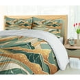 thumbnail image 5 of Ambesonne Mid Century Modern Boho Duvet Cover Set, Landscape, Queen, Amber Teal Burnt Orange, 5 of 6