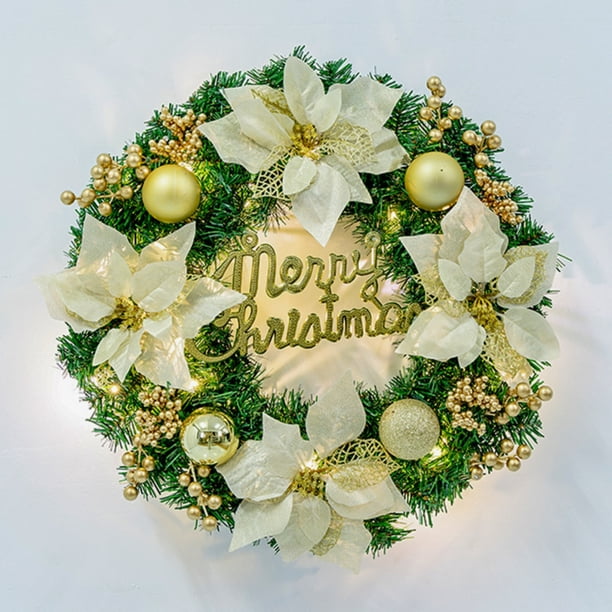 Christmas Wreath Rattan Christmas Decoration Wreath Door Hanging Hotel Scene