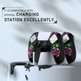 thumbnail image 4 of PlayVital Pure Series Dockable Model Anti-Slip Silicone Cover Skin, Soft Rubber Grip Case for ps5 Controller Fits w/ Charging Station Thumb Grip Caps - Sin Source Pink & Green, 4 of 9