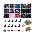 thumbnail image 1 of Safety Eyes and Noses for Bear Stuffed Dolls Crochet Eye with Washers DIY Crafts Plush Animal Dolls Making Supplies, 1 of 4