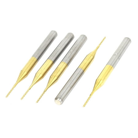5pcs TiN Coated Carbide End Mill Cutter CNC PCB Drill Router Bits