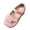 Pink, variant on Xfvqtps Girls Mary Jane Shoes Bowknot Flat Soft Sole Hook and Loop Strap Close Square Toe Solid Color Casual Dressy Princess Shoes