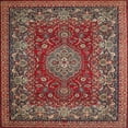thumbnail image 1 of Ahgly Company Machine Washable Indoor Square Traditional Orange Salmon Pink Area Rugs, 8' Square, 1 of 7