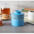thumbnail image 5 of Butter Bell® Crock – Antique Light Blue Ceramic Butter Holder with Lid, Keeper for Spreadable Butter, 5 of 9