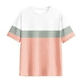 thumbnail image 6 of Women's Short Sleeve T-shirt Summer Tops For Women Short Sleeve Crewneck Oversized T Shirts Trendy Solid/Flower Printed Beach Vacation Clothes,Gold Women's Short sleeve T-shirt XXL, 6 of 6