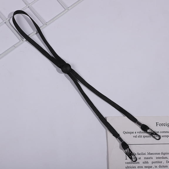 Adjustable Hat Strap Clips Cord Fasteners, Windproof Clips Cap Retainers Hat Chin Cords, Anti-lost Straps Hat Holder Clips for Travel, Golfing, Fishing, Camping (Black)