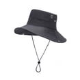 thumbnail image 4 of Boonie Sun Hat for Big Heads, Washed Wide Brim Hiking Hat with Chin Strap, UPF50+ Cooling Sai Fishing Hat, 4 of 6