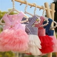 thumbnail image 3 of YUEHAO Dog Sweaters for Small Dogs Bubble Skirt Stripe Lace Dress Dog Dress Princess Dresses for Dog, Fashion Pet Dog Clothes, Striped Mesh Puppy Dog Princess Dresses Small Dog Sweater (A, XS), 3 of 9