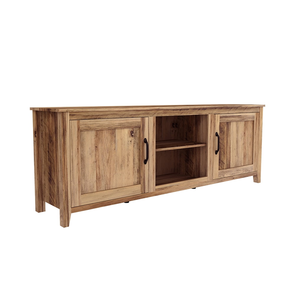 Kadyn Wood Universal TV Stand Cabinet, Modern TV Stand for 60" TV, Media Console Cabinet Entertainment Center with Doors and Open Shelves, Light Brown Kadyn Wood Universal TV Stand Cabinet, Modern TV Stand for 60" TV, Media Console Cabinet Entertainment Center with Doors and Open Shelves, Light Brown