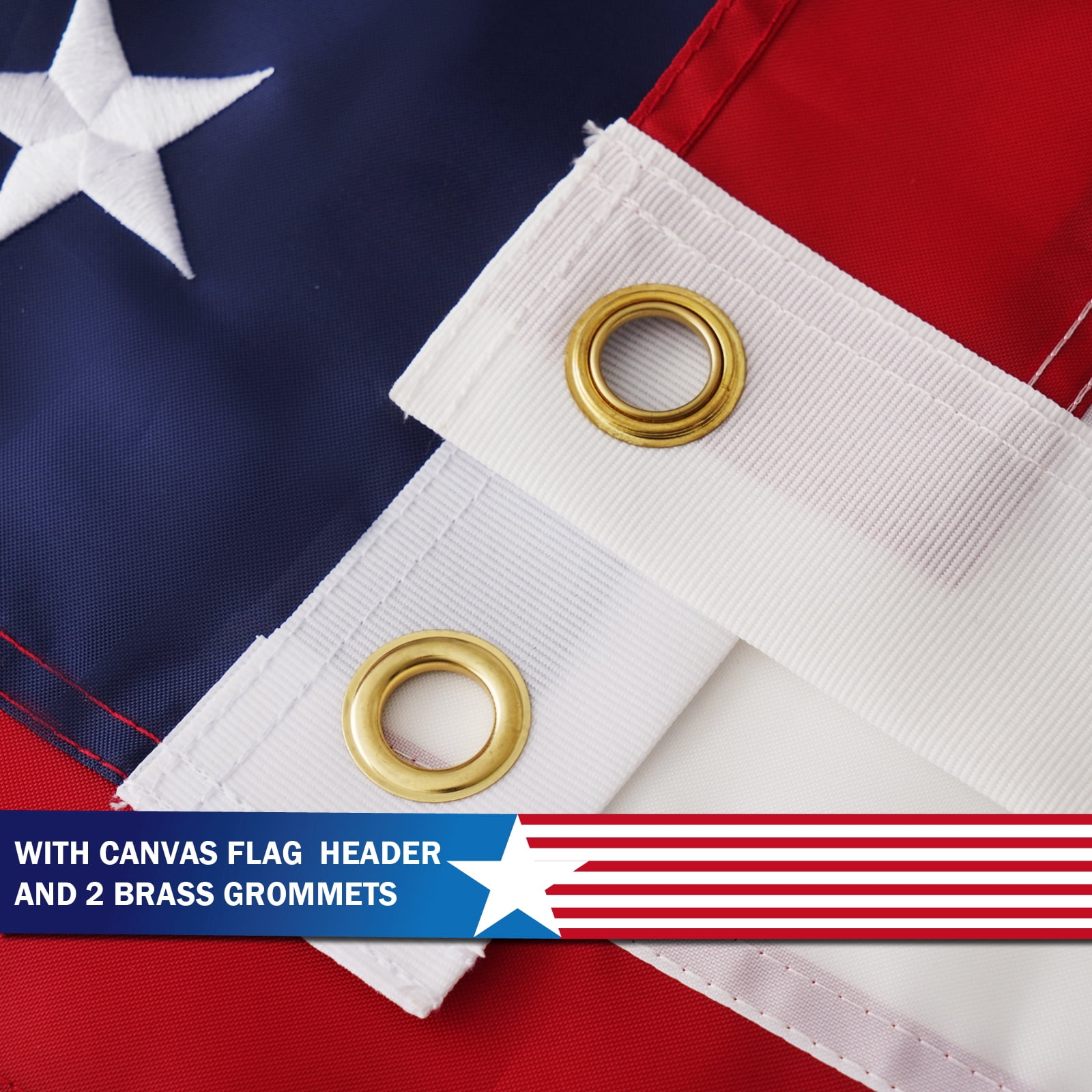 TOPFLAGS Premium American Flag 4x6 Outdoor, Heavy Duty 210D Nylon US Flag, Strongest Longest Lasting with Embroidered Stars/Sewn Stripes/Brass Grommets