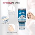 thumbnail image 3 of 40oz Tumbler with Handle and Straw, Portable Stainless Steel Vacuum Insulated Travel Coffee Mug Cup Water Bottle Fans Gifts for Men Women, 3 of 5