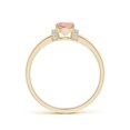 thumbnail image 2 of ANGARA Natural Cushion Morganite Ring with Diamond Collar in 14K Yellow Gold for Women | Birthday, Anniversary, Jewelry Gift for Women | Natural Morganite Ring, 2 of 10