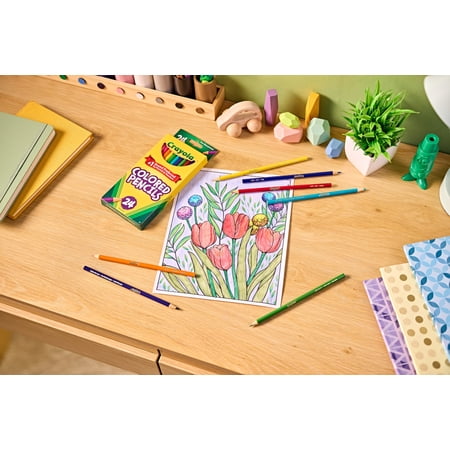 Crayola Colored Pencil Set, 12 Ct, Back to School Supplies for Kids, Classroom Supplies, Teacher Gift