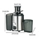thumbnail image 2 of Advancent Protección contra sobrecalentamiento de la tasa de extracto de jugo de alta aplicación amplia del exprimidor centrífugo de alto Electrodomésticos, 2 of 6