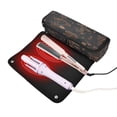 thumbnail image 3 of Hair Tool Organizer Bag with Heat Resistant Mat Removable Travel Storage Case for Hot Air Brushes Curling Irons Mushrooms and Glittering Stars, 3 of 8