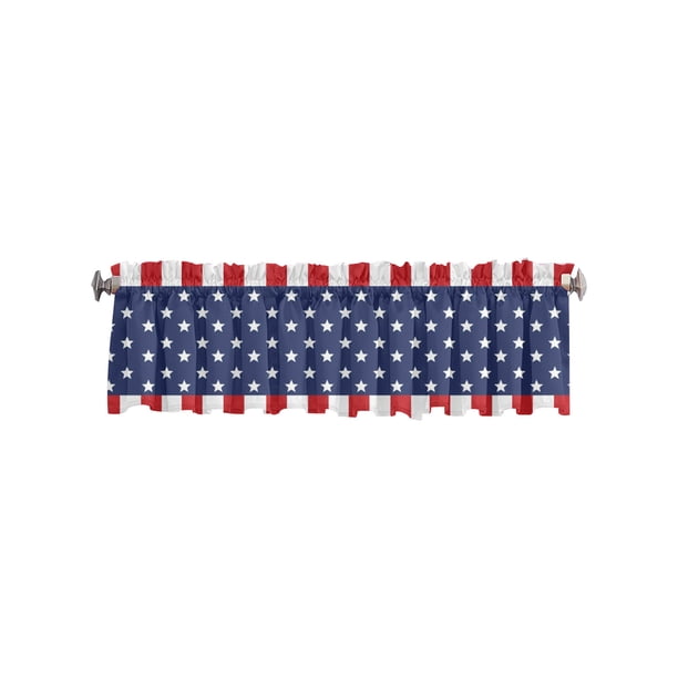 Cortinas para la Sala de Estar Cortinas para la Sala de Estar con Patrones de Bandera con Estrellas Y Rayas Semitransparentes, Usadas para Ojos Banderas para la Habitación