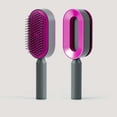 thumbnail image 2 of Cepillo de pelo autolimpiante para mujer, limpieza con una sola tecla, masaje para la pérdida de cabello, peine para el cuero cabelludo, cepillo de pelo autolimpiante, peine moldeador, 2 of 5
