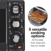 Hamilton Beach Sure-Crisp Air Fryer Toaster Oven with 4 Slice Capacity, Fits 9 Pizza, Black
