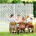 thumbnail image 4 of MAYEERTY 72*47" Outdoor White Metal Privacy Panel Screen for Patio, Coin Pattern, 4 of 8