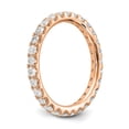thumbnail image 4 of 14K Rose Gold Ring Band Eternity Diamond Round Polished U Shared Prong 1ct, 4 of 4