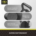 thumbnail image 4 of Athletic Works 50 lb Cast Iron Kettlebell, Black Hammertone Finish, 4 of 8
