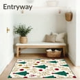thumbnail image 3 of ODIKA 8'x10' Machine Washable Non-Slip Area Rug, Whimsical Christmas Grove with Vintage Ornament Motifs High Traffic Rug, Green, 622185, 3 of 7