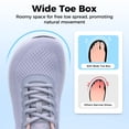 thumbnail image 4 of AOV Womens Wide Toe Box Walking Shoes Arch Support Running Shoe Plantar Fasciitis Tennis Sneakers Orthotic for Pain Relief GreyPink Size 9, 4 of 8