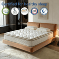 thumbnail image 2 of Queen Mattress 10 inch Hybrid – Memory Foam & Pocket Coil Mattress in a Box – Medium Firm Feel – Breathable Gel Foam – Motion Isolation for Couples – CertiPUR-US Certified, 2 of 7