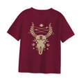thumbnail image 3 of Camiseta De Mujer Con Cuello Redondo, Informal, Holgada, Para Ir De Compras, Deportes, Caminar, M, Rojo, 3 of 8