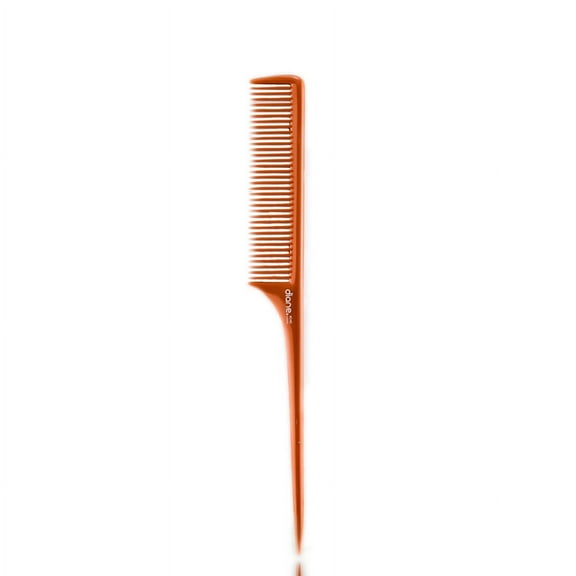 dia37-orange , Diane Thick Rat Tail - 9 " , Hair Scalp - Pack of 1 w/ SLEEKSHOP Teasing Comb