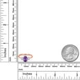 thumbnail image 6 of Gem Stone King 18K Rose Gold Plated Silver Ring Amethyst Moissanite (1.61 Cttw), 6 of 7