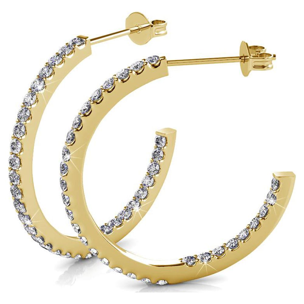 Cate & Chloe Rosalyn Gold Plated Hoop Earrings photo 7