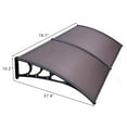 thumbnail image 5 of Zimtown 78"X37.4" Awning Outdoor Patio Rain Cover Garden Eaves Canopy  Brown & Black Bracket, 5 of 6