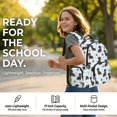 thumbnail image 6 of HUIACONG Striped Dachshund 4 Piece Kids School Backpack 17 Inch, Includes Lunch Bag, Pencil Case & Water Bottle Sleeve, Breathable Back Panel, for Ages 6-9, Elementary, 6 of 7