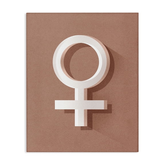 Stupell Industries Eclectic Female Symbol Modern Pink Design Canvas Art, 16 x 20, by Lil' Rue