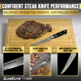 thumbnail image 3 of SliceElite Elite Series 6-Piece Steak Knife Set Non-Serrated Plain Edge 67-Layer Damascus Steel with VG10 Super Steel Core G10 Composite Handles with Blade Guards, 3 of 8
